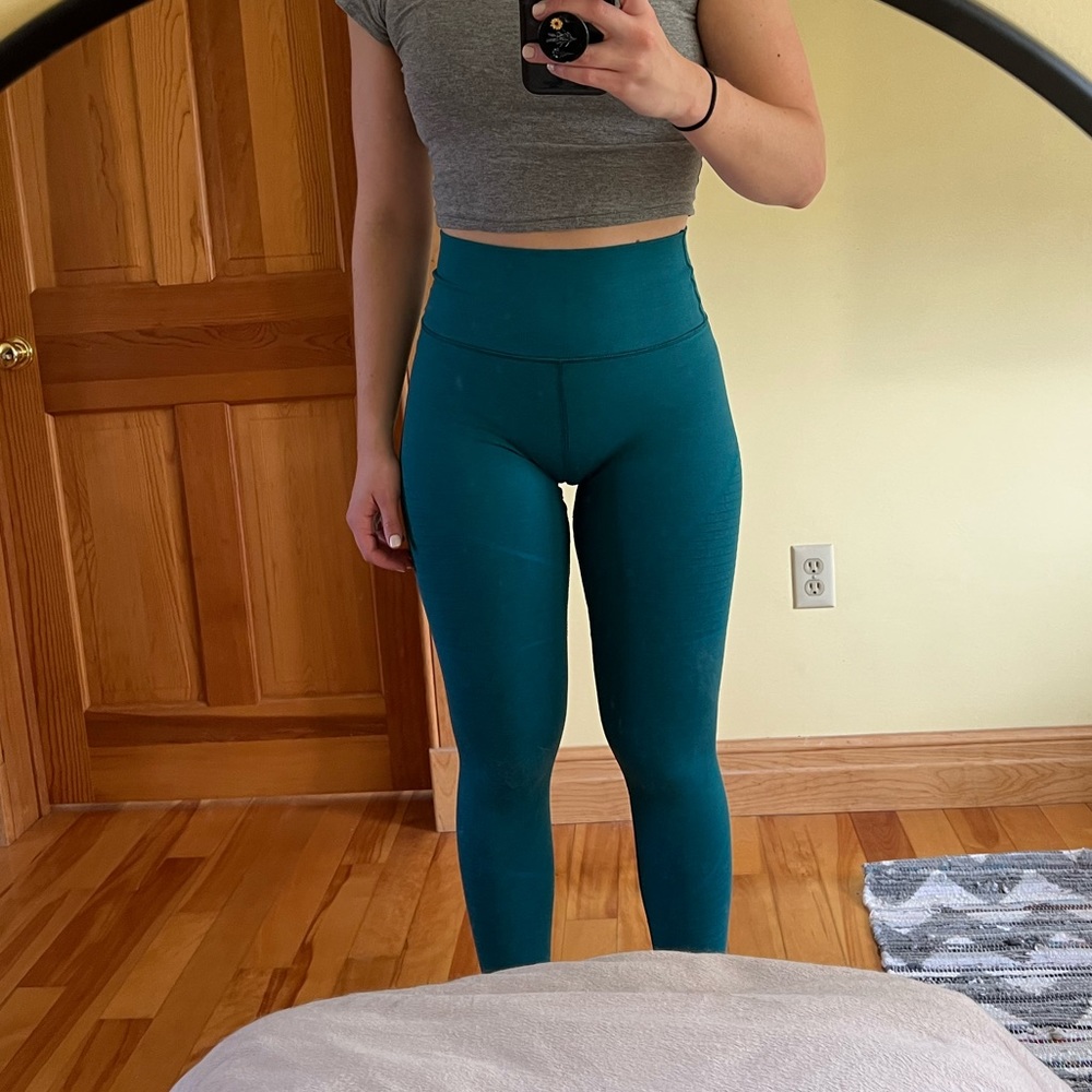 Teal Alphalete Revival R6 leggings